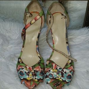 Vintage Floral Wedges